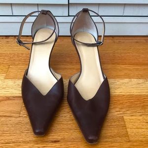 J.Crew leather sling back pumps